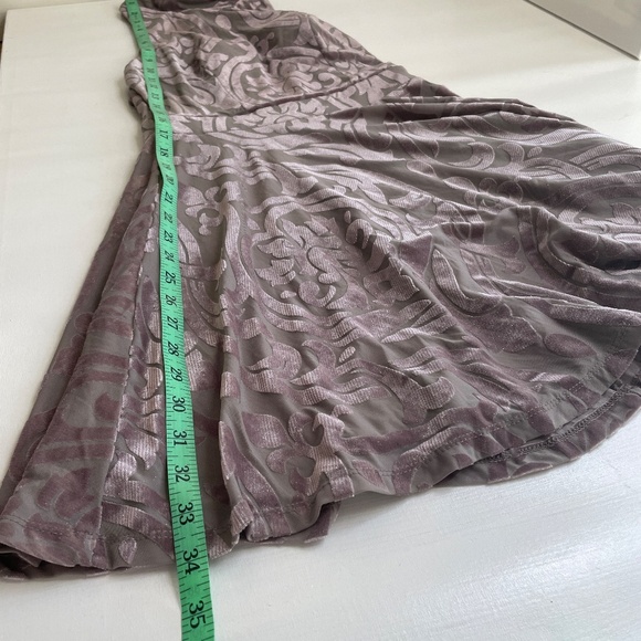 Flocked Velvet Halter Skater Mini Dress Sz 5 Junior Y2K Party Racerback Hoco - Picture 11 of 11